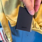 NBD NWT  Mustard Yellow Satin Crop Top, Size Medium Photo 2