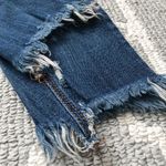 ZARA  dark wash raw ankle hem skinny mid rise jean Photo 10