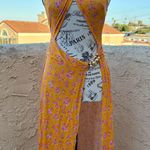 Beach Bunny Saddie bikini cover-up orange floral midi dress size S small NWT Photo 1