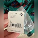 Free People NEW hilary printed top - green combo Photo 4