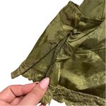 Boutique Women’s L Lace Trim Satin Camisole Tank Olive Green Y2K‎ Style Cropped Size L Photo 4