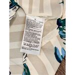 Banana Republic Blue Cream Lattice Floral Print Collar Classic Fit Blouse MEDIUM Photo 7