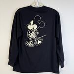 Disney  Mickey Mouse Halloween Skeleton X-Ray Long Sleeve Tee Shirt Black Large Photo 5