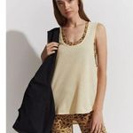 Varley NWT Arlee Perforated Mesh Athletic Tank Top Scooped Hem Women Yellow Sz S Photo 0