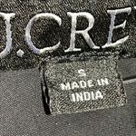 J.Crew Goldie Top In Satin Ruffle Neck Long Sleeve Black S NWT Sleek Photo 5