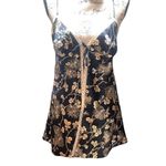 Victoria's Secret Victoria’s Secret Front Tie Spaghetti Strap Black Floral Baby Doll Cami  Women M Photo 2