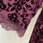 In Bloom by Jonquil XL Burgundy Burnout Velour Robe Kimono & Nightgown Set Purple Photo 4