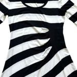 Calvin Klein  Dress Black White Stripe 3/4 Sleeve Summer Casual Dress Size 10 NEW Photo 7