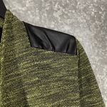 BB Dakota Jack Women’s Green & Black Faux Leather Patch Open Blazer - Size Small - Modern Photo 1