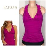 Ralph Lauren Lauren plunge neck tankini top. New Photo 8