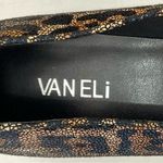 VANELI Leopard Print Leather Flats Frankie Sz 9.5 Slip On Shoes Animal Print Black Photo 1
