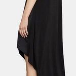 BCBGMAXAZRIA  Satin High Low Black Avery Dress Photo 1