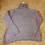 Christopher & Banks Womens XL Turtleneck Sweater Purple Cable Knit Pullover Photo 5