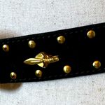 Green and Gold suede Studded Belt Photo 1