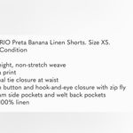 Farm Rio  Preta Banana Linen Shorts XS Photo 6