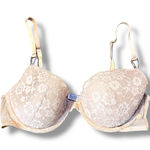 Victoria's Secret Lined Demi Bra Women’s Size 34C Beige Lace Underwire Photo 0