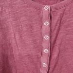 Wild Fable  Women's T shirt Long sleeve Henley Neck Washed Burgundy Size L. Photo 2