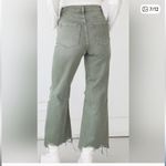 Verve Wide Leg Distressed Cropped Denim Olive Jeans 100% Cotton Size 29 Green Photo 9