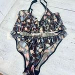 NWT Underprotection Nikoline Ruffle Trim Bra & Briefs Set Blue Floral Women's S Photo 0