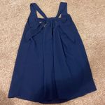 Pants Store Elegant Navy Sleeveless Blouse With Bow on back Blue Size M Photo 1