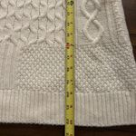 Madewell Cream Cable Knit Crewneck Sweater Size Small Photo 4