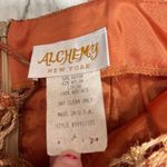 American Vintage Vintage 90s Alchemy New York long lace gown orange gold metallic size 4 boho Photo 6