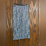 Topshop NWT Tall Shimmery metallic aqua pencil skirt size 4T Photo 11