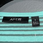 Apt. 9  size small burnout crewneck tee short sleeve roll cuffs sheer striped nwt Photo 2