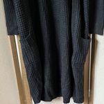 Ambiance Black Textured coat length Sweater with pockets medium Photo 4