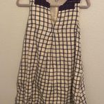 Madewell  Embroidered Sunray Dress With Pockets Linen Plaid Sleeveless Photo 0