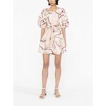 AJE Psychedelia Cut Out Mini Dress in Whimsical Dove 2 New Womens Cut out Party Pink Photo 13