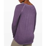 Lululemon Emerald Faded Washed Purple Ink Pima Cotton Long Sleeve Top | Size 8/M Photo 5