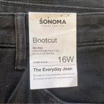 Sonoma NWT! The Everyday Bootcut Jean Mid Rise Black Jeans Size 16W Photo 2