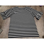 GameDay Couture Black Stripe Tennessee Volunteers Womens XL Ruffle Sleeve Blouse Photo 4