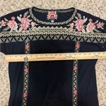 Johnny Was Johnny‎ Was Short Sleeve Navy Tunic Shirt Embrodiered Dress, Small Photo 5