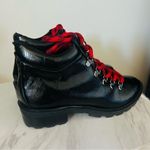 Schutz  Patent Leather Hiking Boots Booties,‎ Red Laces/Black, Size 6.5, NWOT Photo 7