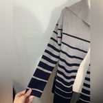 Apt. 9  cardigan grey and navy blue striped size‎ small Photo 3