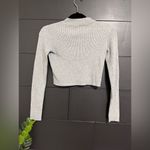 Brandy Melville  Mock Neck Ribbed Crop Top Sweater Women’s One Size NWOT Photo 2