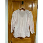 Romantic Moods Vintage Sheer Lace Blouse Pink Made USA Medium Photo 3