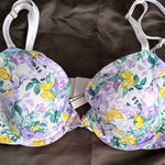 Victoria's Secret  Floral Bra - Lavender and Yellow Photo 0