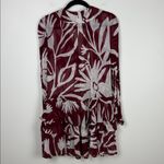 Anthropologie  The Marais Printed Chiffon Mini Dress Women’s Size XS Maroon White Photo 7