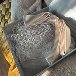 New Kristin Ess ivory veil headband box wedding bow Photo 4