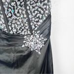 Grace Karin  Black Beaded Strapless Back Lace Corset Split Mermaid Hem Dress 16 Photo 4