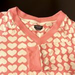Kate Spade  supersoft hearts lounge pullover, knit, Vneck pullover, oversized M Photo 4