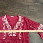 Sundance Peasant Bohemian Embroidered Lantern Sleeve Top in size M Size M Photo 9