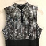 Vintage Molly Malloy metallic sheer overlay sheath maxi evening dress 6 Black Photo 1