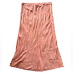 Anthropologie  Coral Satin Tilda Midi Skirt Photo 1