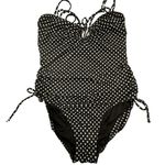Newport News Black and White Polka Dot One Piece Bathingsuit Photo 0