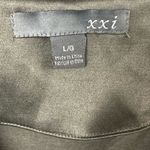 Xxi Olive Studded Short Length Dress Sz L Sleeveless Side Pockets V Neck Photo 4