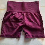 Halara New Flow Cut Out Ruched Seamless Burgundy High-Waisted Bike/Yoga Shorts Photo 4
